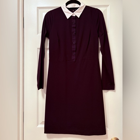 The Limited Dresses & Skirts - The Limited Black Long Sleeve Dress with White Collar